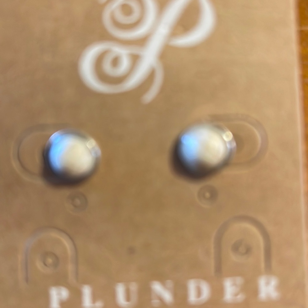 White stud earrings